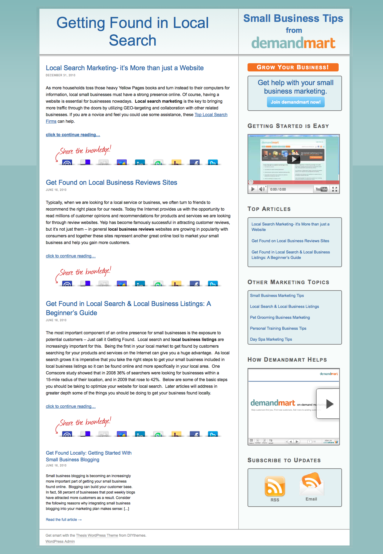 Local Search Optimization Microsite