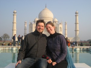 Chris and Kira at the Taj Mahal